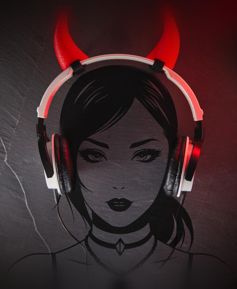  Devil Horns for Headphones 3d model