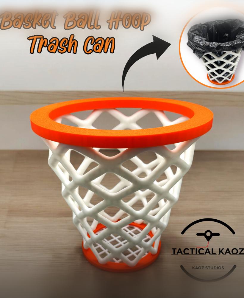  Basketball Hoop Trash Can Slam Dunk - NO SUPPORTS - Multi Part 3d model