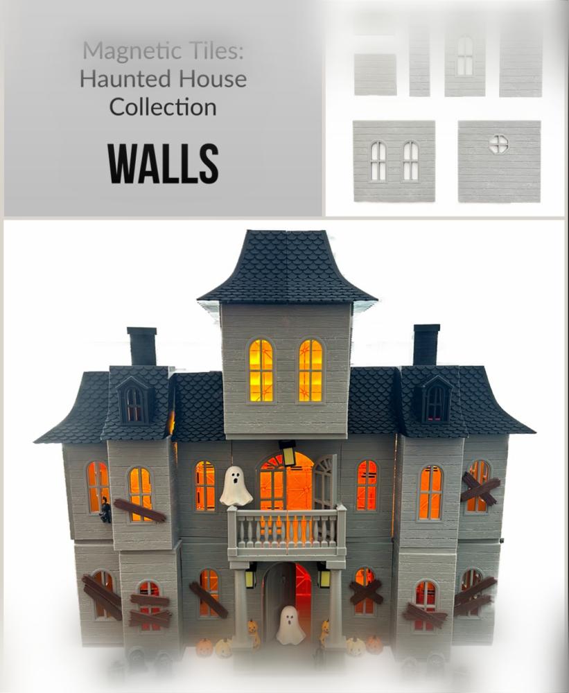 Magnetic Tile Haunted House: WALLS 3d model