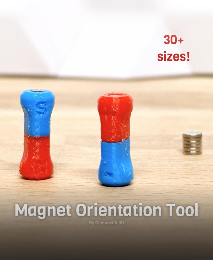 Magnet Orientation Tool (30+ sizes - quick print!) 3d model