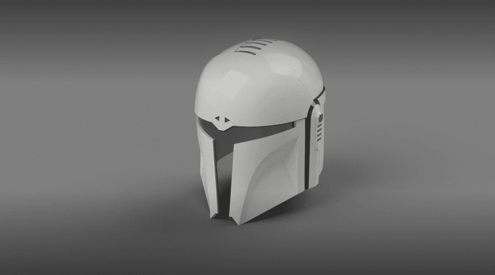 Imperial MK-1: Custom made Mandalorian Helmet STL File (3D Print File) 3d model