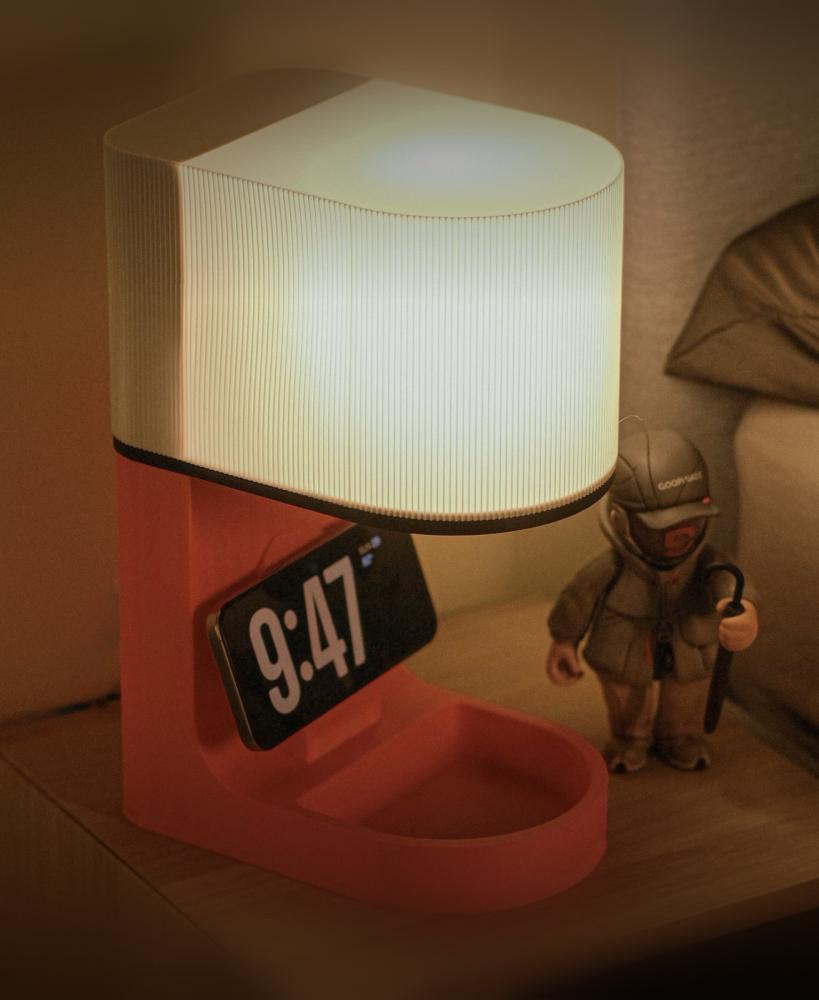 80s retro desklamp with mac charger 3d model