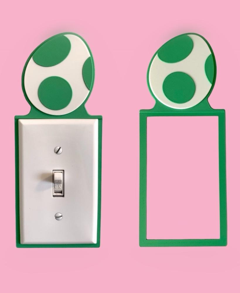 Yoshi Egg Light Switch Backer 3d model