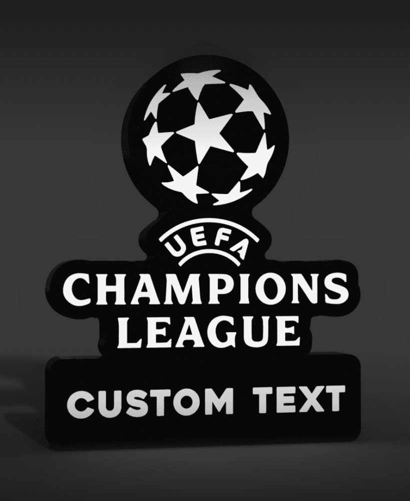 Champions League Customizable Lightbox LED Lamp 3d model