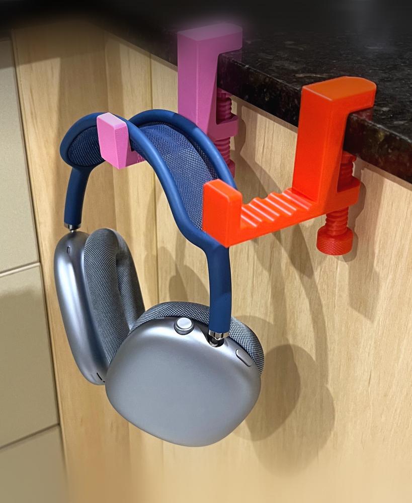 Headphone clamp Desk Mount hook 3d model