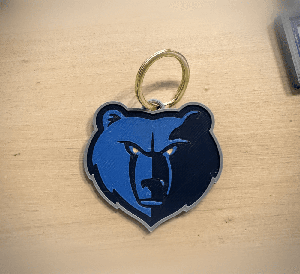 Memphis Grizzlies Keychain - NBA Basketball 3d model