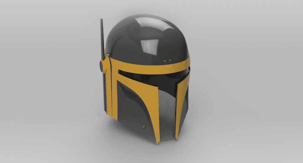 The Bounty Hunter: Custom made Mandalorian Helmet STL File (3D Print File) 3d model