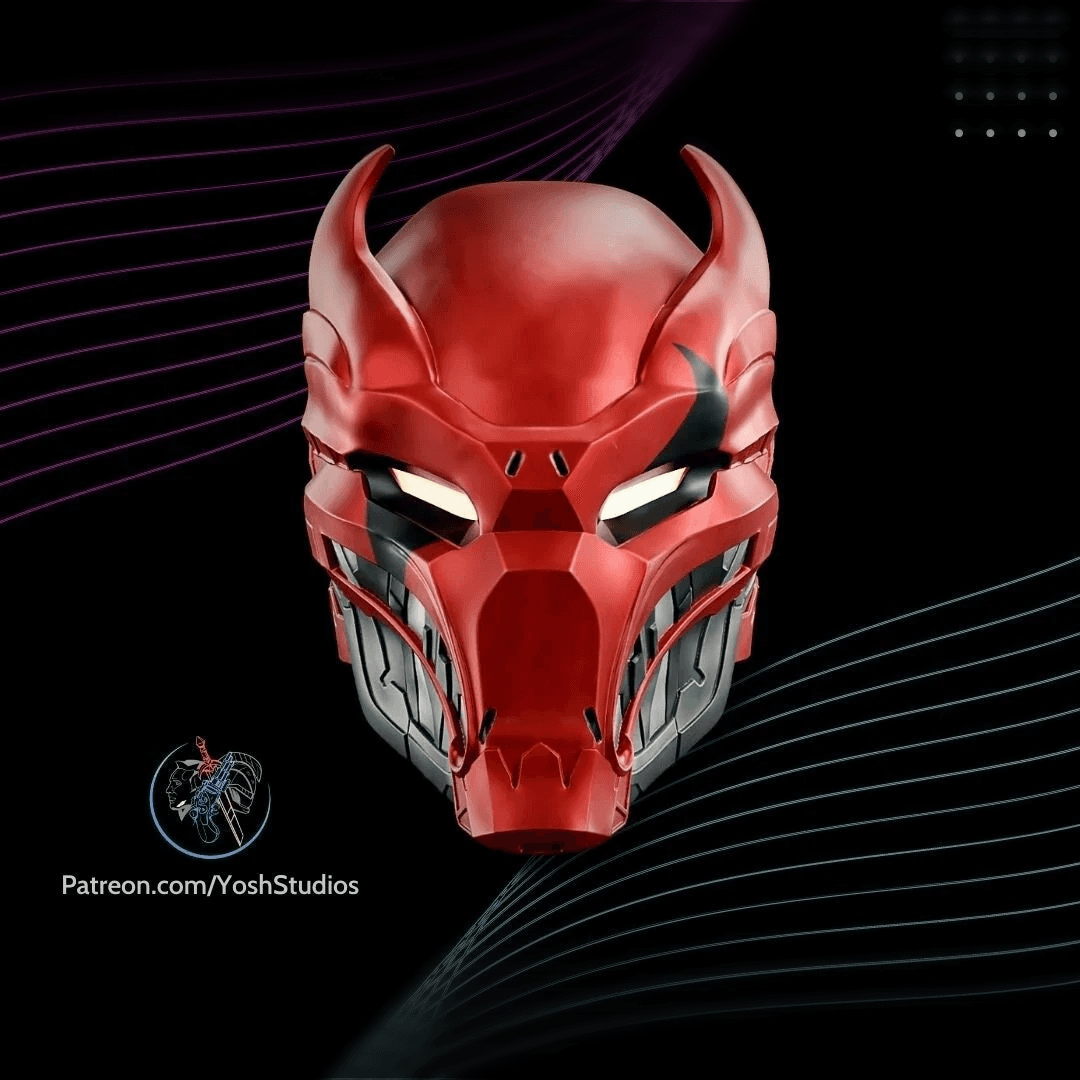 Red Hood Shinobi Mask 3D Print File STL Gotham Knights 3d model