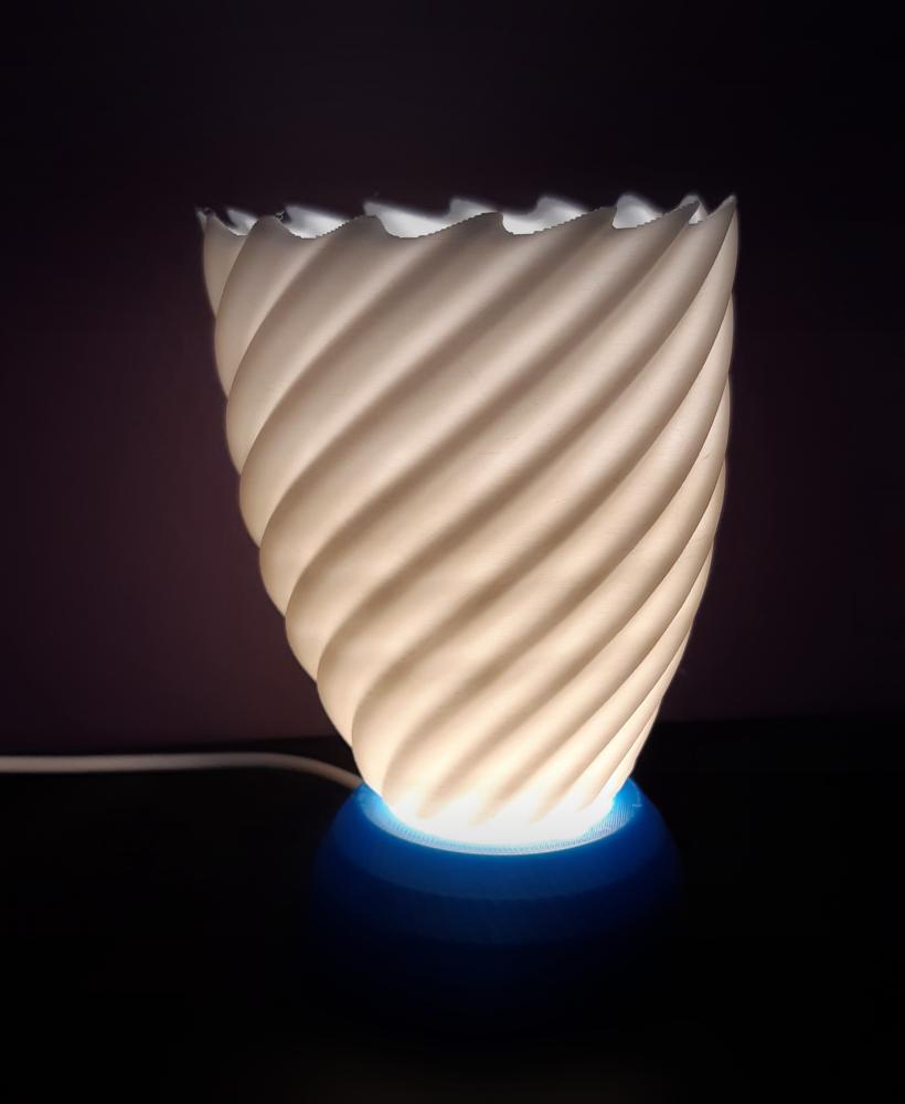 Spiral Touch Lamp - Support Free 3d model