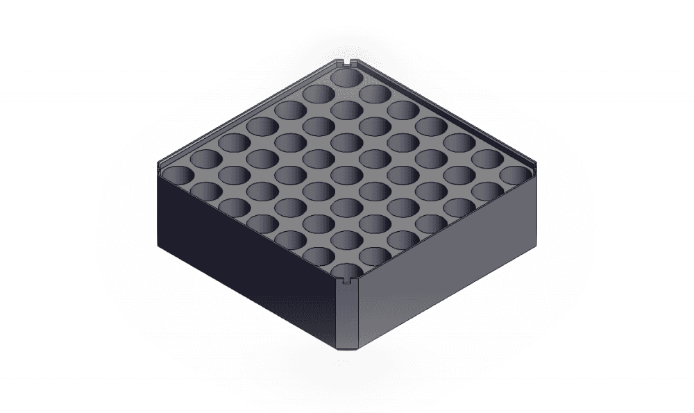 2x2x0.75 - Multibin Insert for AAA batteries 3d model