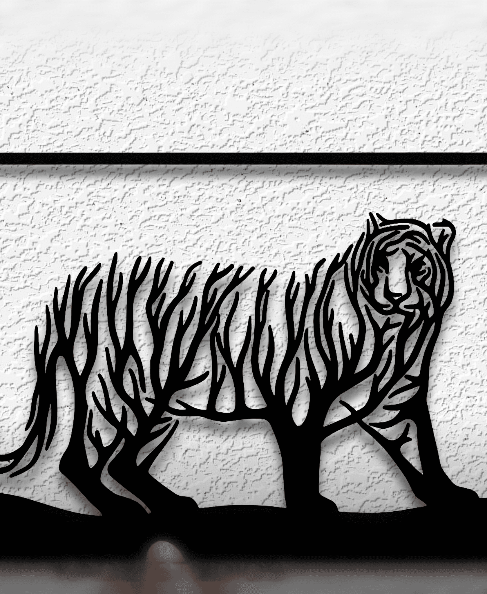 tiger wall art tree of life wall decor living nature decoration 3d model