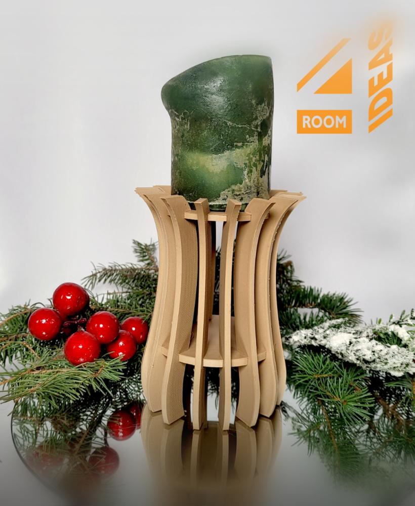 Pillar Candle Holder - large 3d model