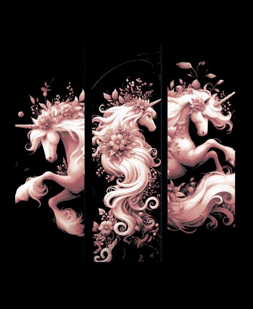 Fantasy Flourishes of the Beautiful Unicorn - Set of 3 Bookmarks 3d model