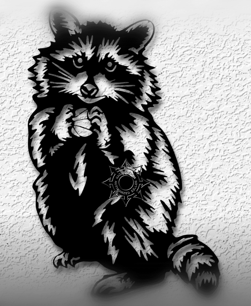 raccoon wall art woodland animal decor 3d model