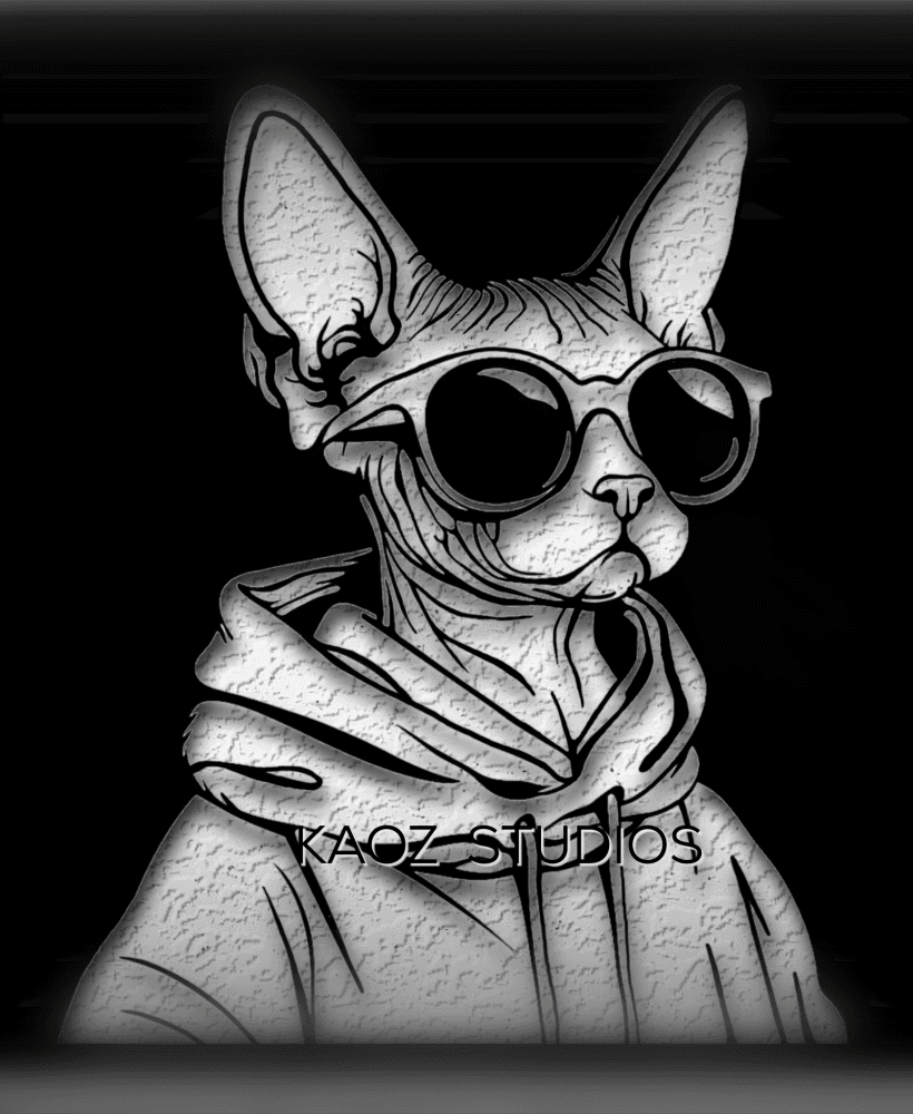 Street Cred Sphynx Wall Art Funny Cat Wall Decor 3d model