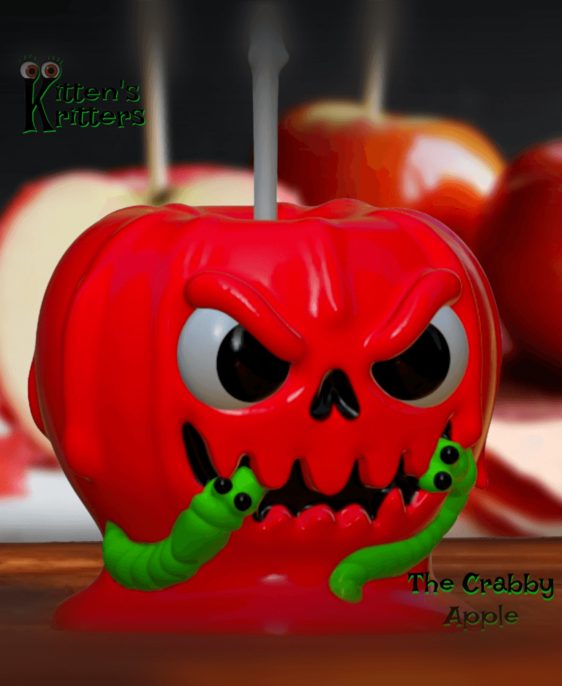 The Crabby Candy Apple Halloween Figurine 3d model