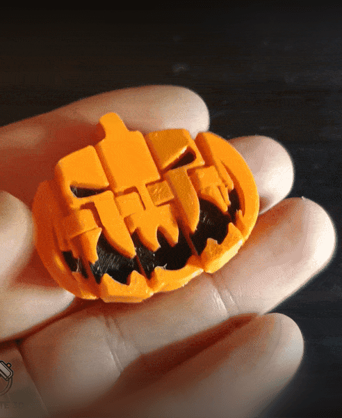 Halloween Flexi Pumpkin 🎃🖤 | Bendable Fidget Toy & Spooky Halloween Decor 3d model