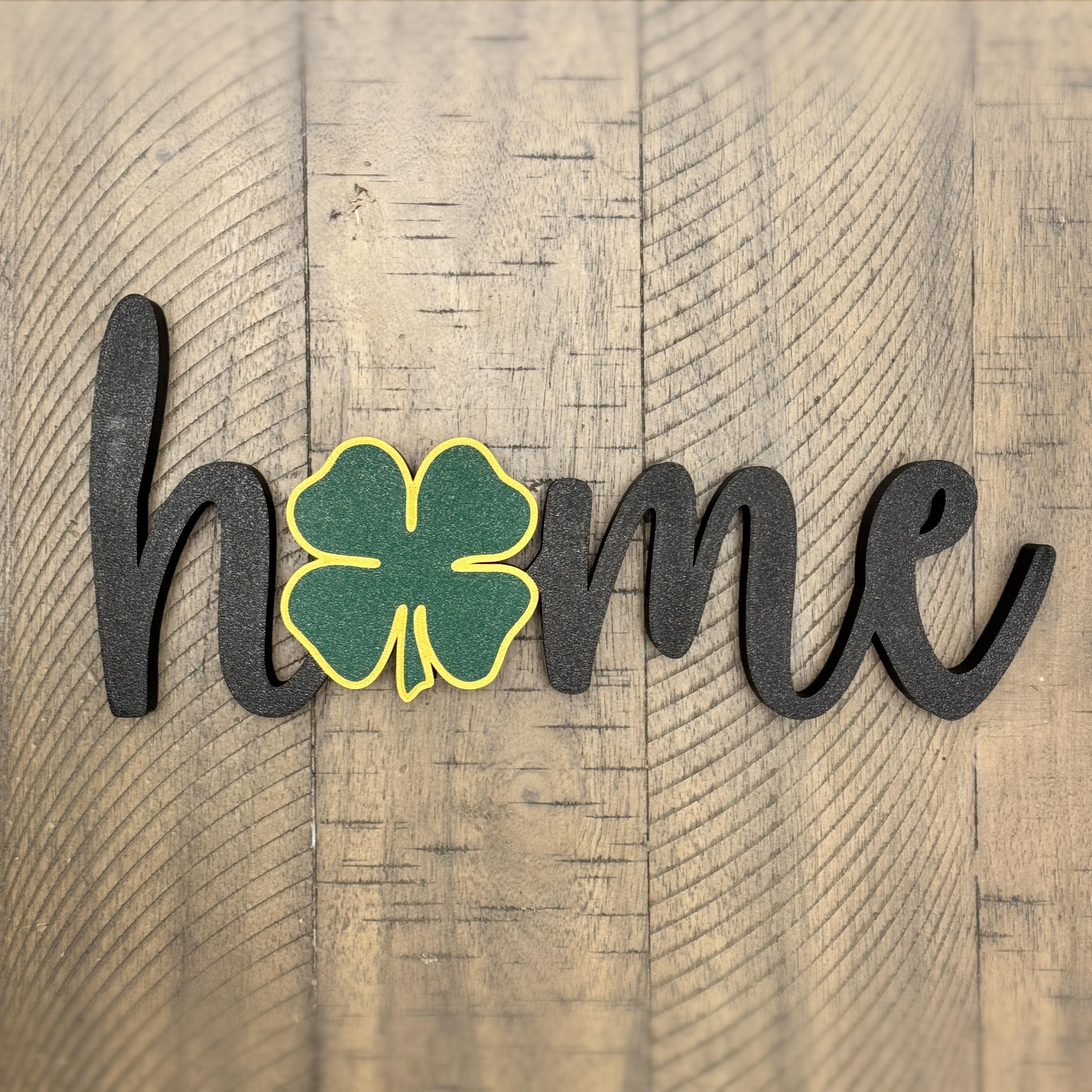 Clover Home Sign 3d model