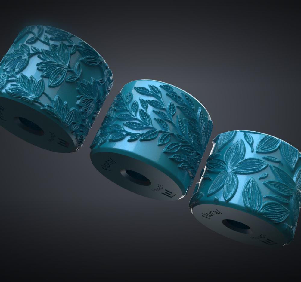 Texture Rollers Floral middle Vol.5 (13-15) 3d model