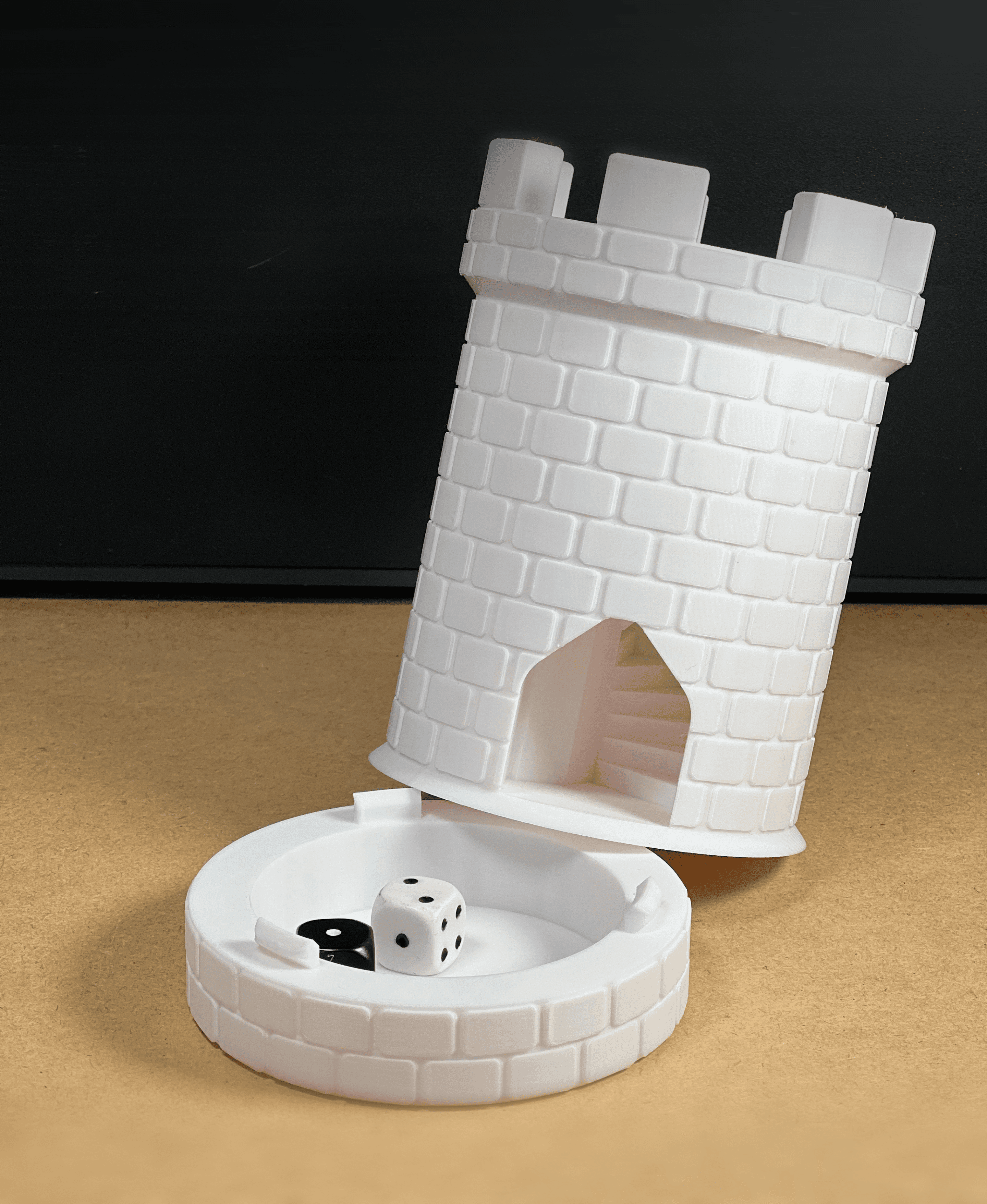 Turret Dice Tower With Hidden Storage Tray.  3d model