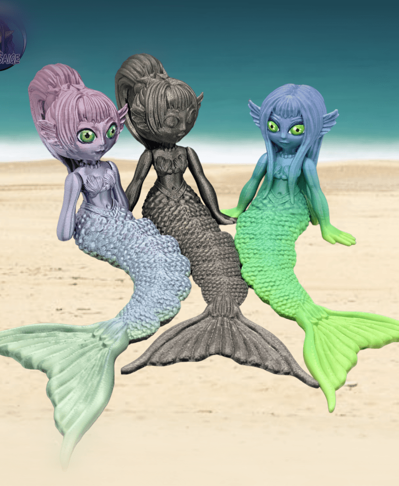 Chibi Mermaid 3d model