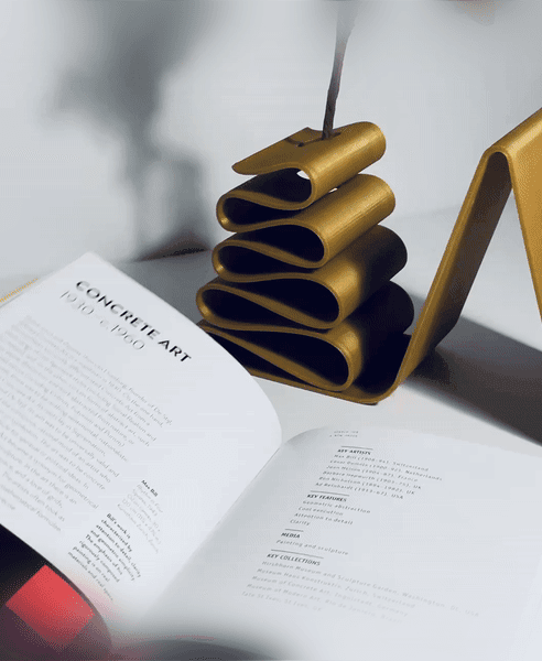 Book Stand with vase 3d model