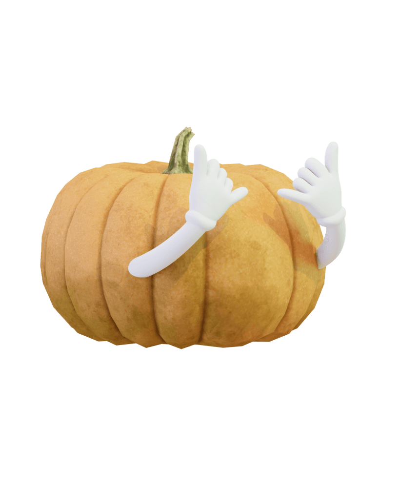 Mr Pumpkin Head Cute Arms 2 3d model