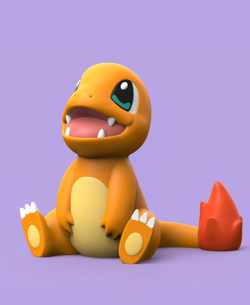 Chibi Charmander (Easy Print No Supports) 3d model