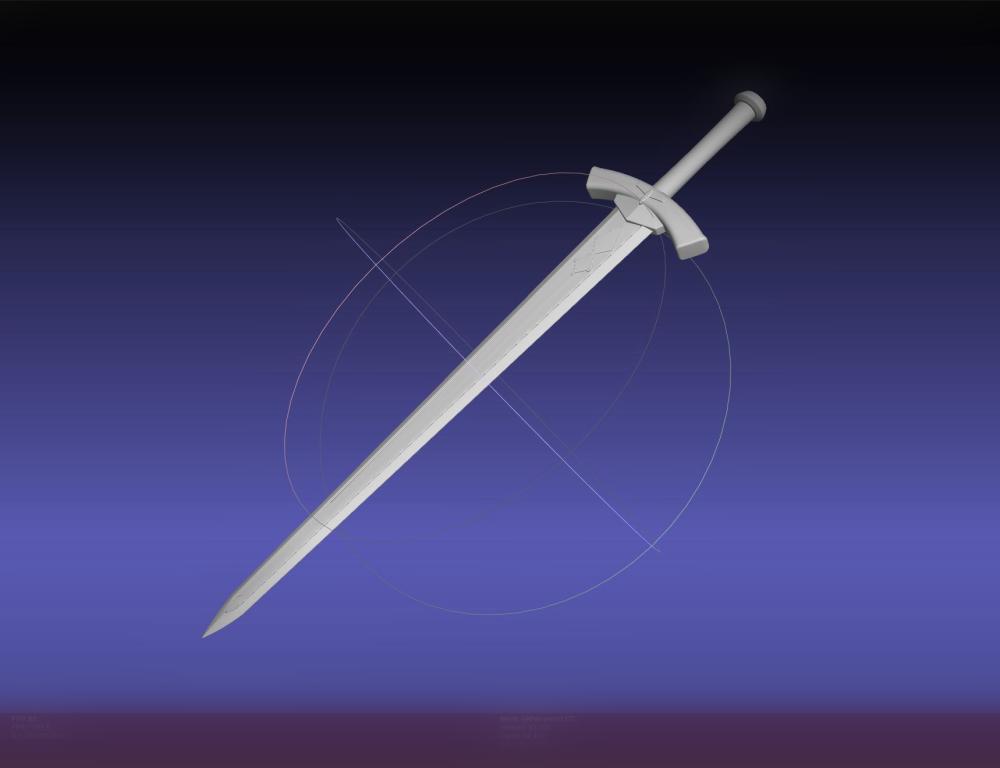 Genshin Impact Aether Sword Assembly 3d model