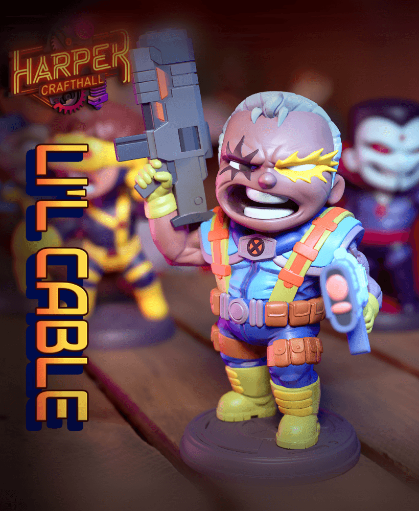 Li'l Cable - XMen97 Collectible Figure 3d model