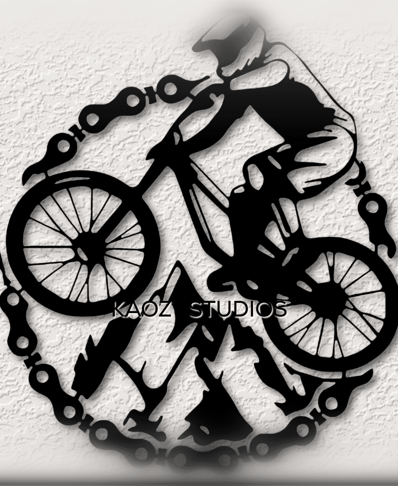 mountain bike wall art bicycle wall decor outdoor cycling decoration bmx 3d model