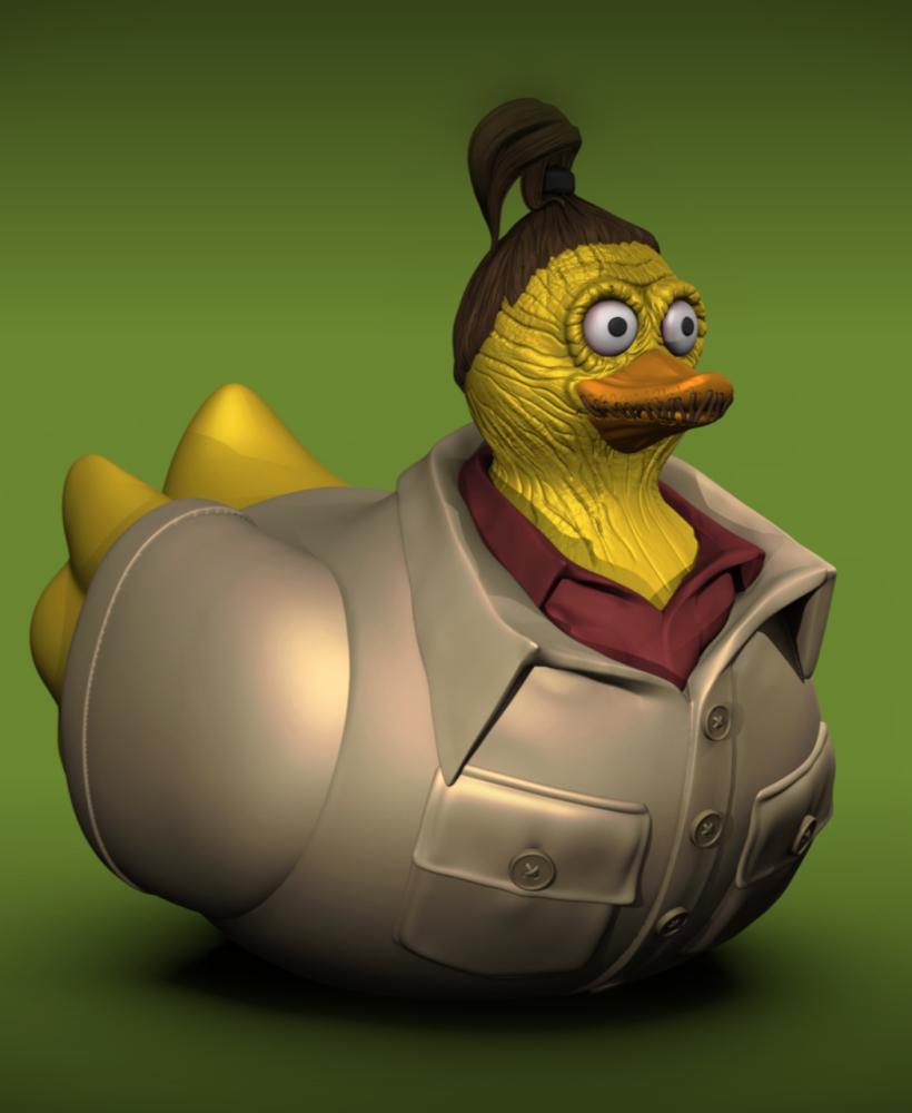 Harry the Hunter Ducky (Beetlejuice Shrunken Head) +BambuAMS Colored Files 3d model