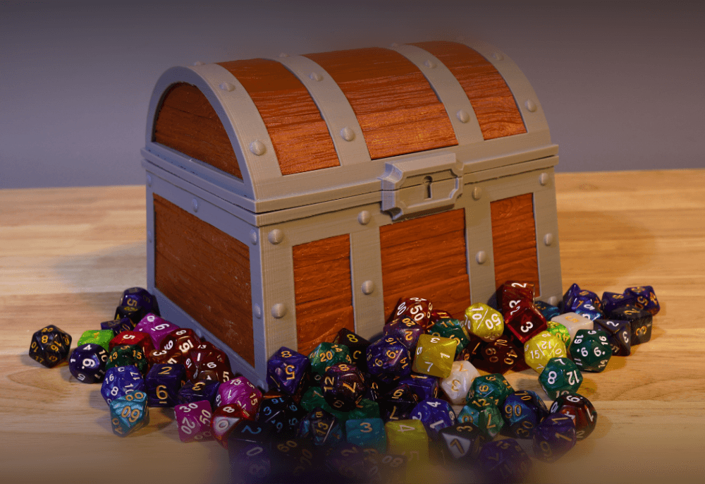 LARGE DND Dice Chest/Dice Holder STL (3D Print File) 3d model