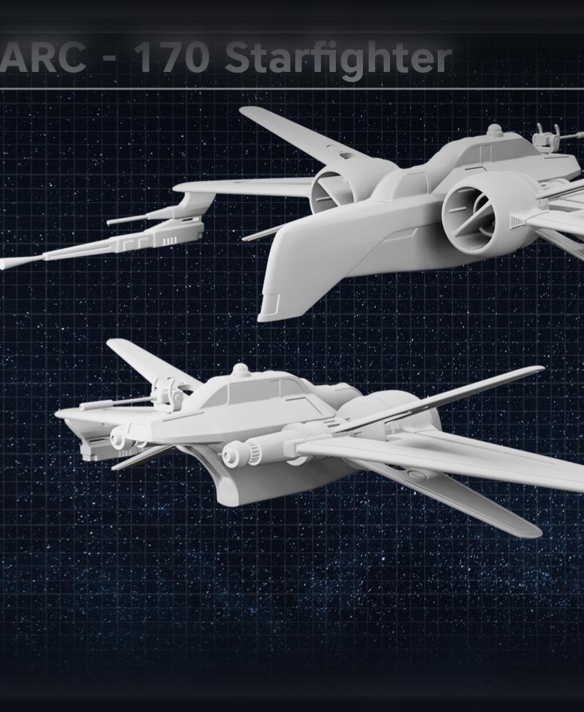 ARC-170 starfighter 3d model