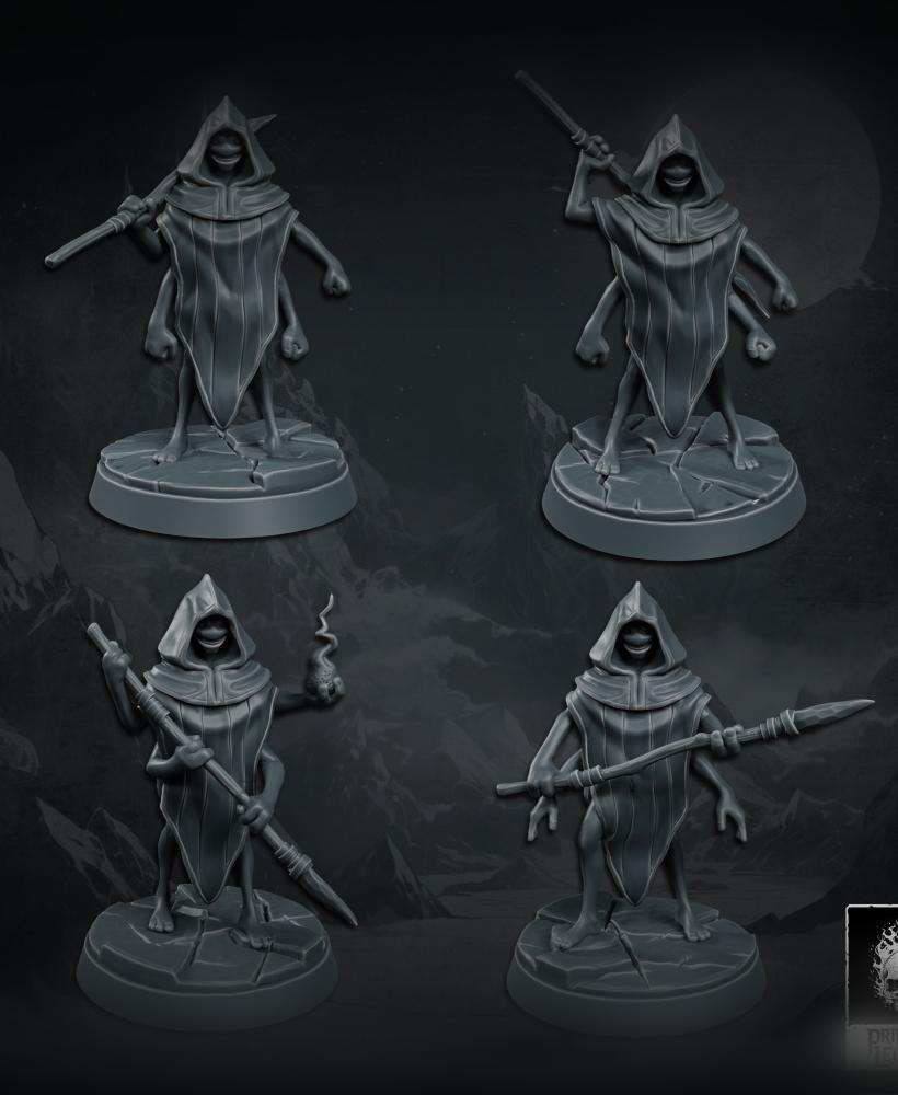 Yukinbo Warriors x4 (25mm Bases) 3d model