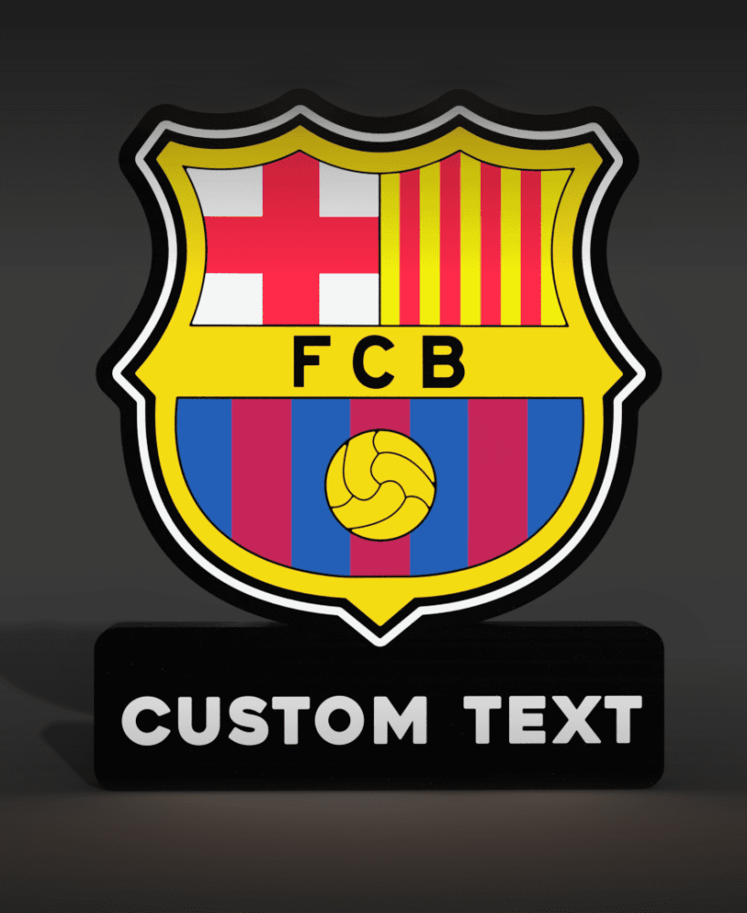 FC Barcelona Customizable Lightbox LED Lamp 3d model