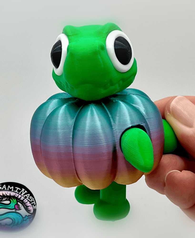 Pumpkin Dino Articulated Toy 3d model