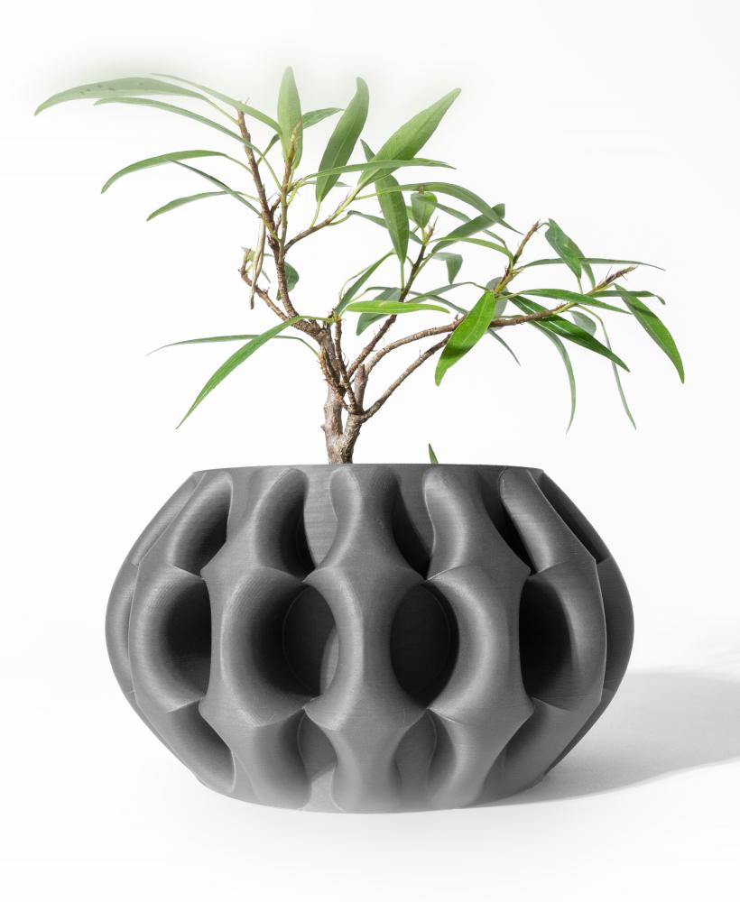 The Xiomu Planter Pot with Drainage Tray & Stand: Modern and Unique Home Decor for Plants 3d model