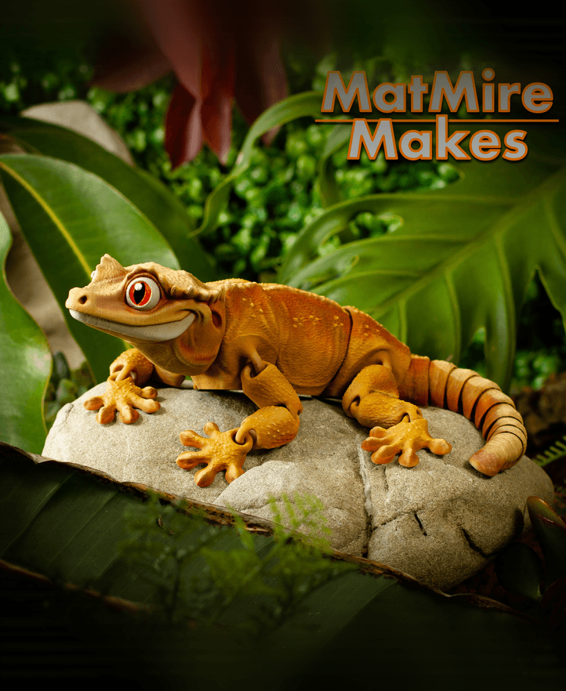 Crested Gecko - Articulated Figure 3d model