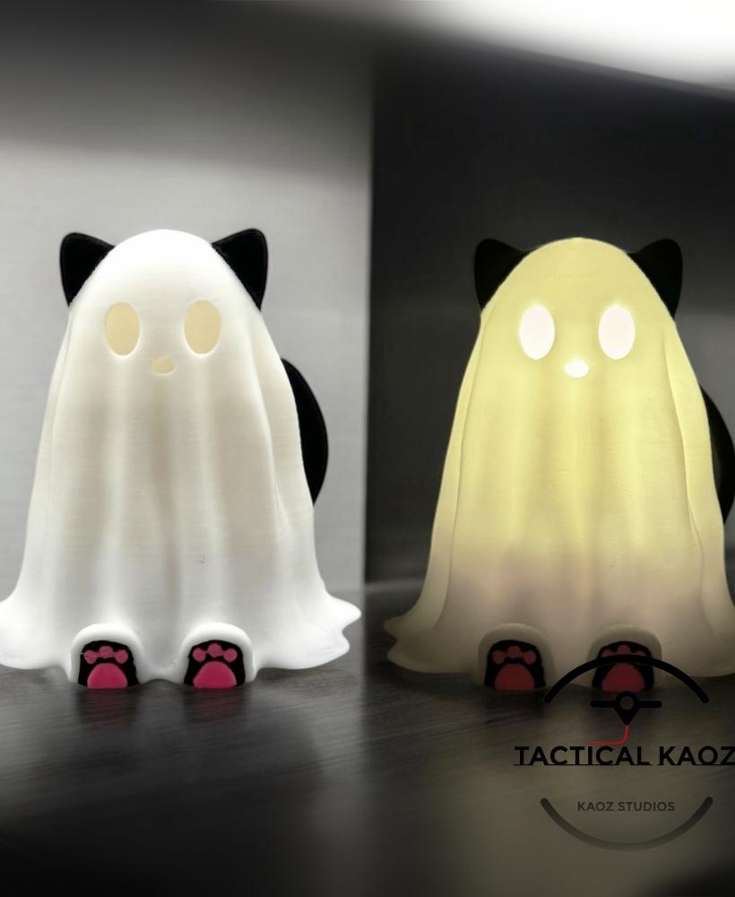 Spooky Glow Cat – No-Support Tea Light Holder 3d model