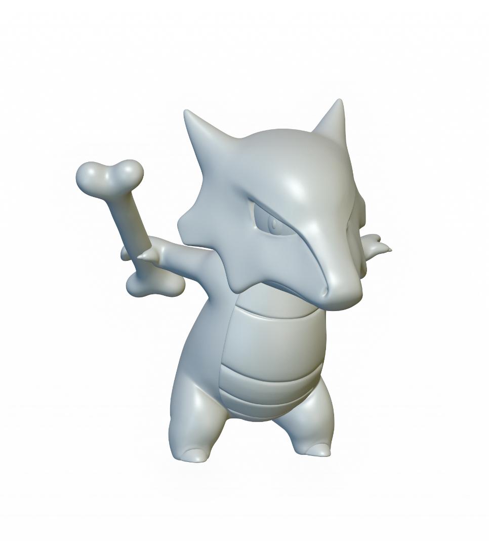 Pokemon Marowak #105 - Optimized for 3D Printing 3d model