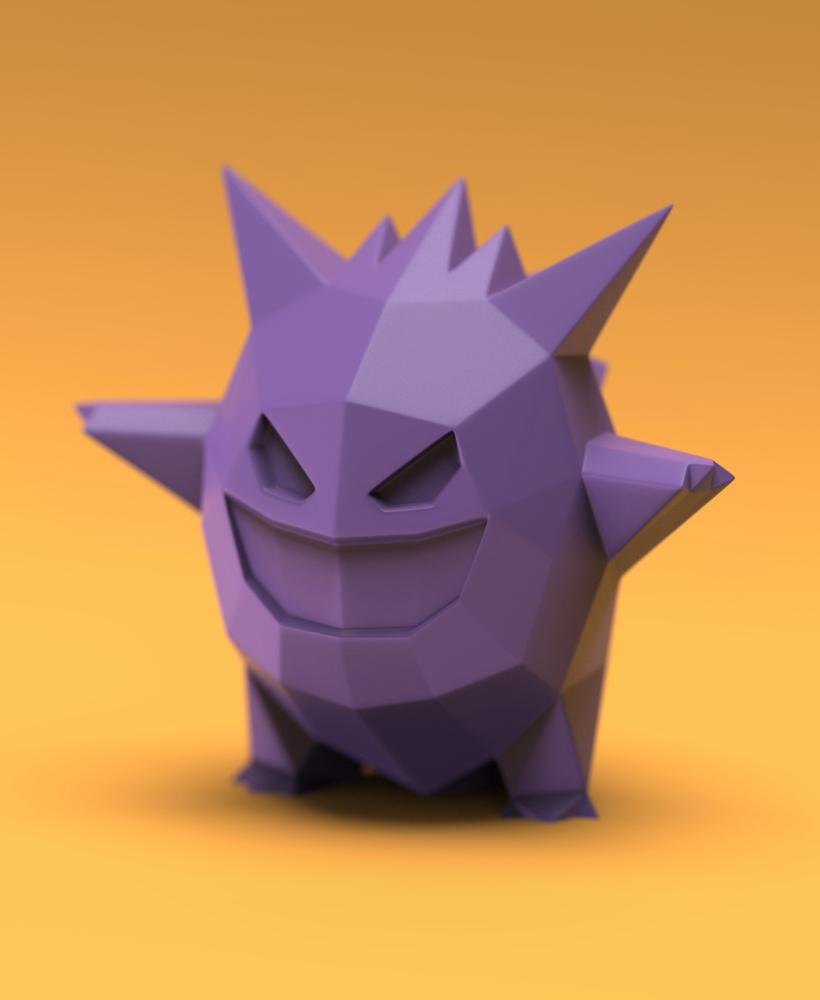 Low-poly Gengar - FREE 3d model