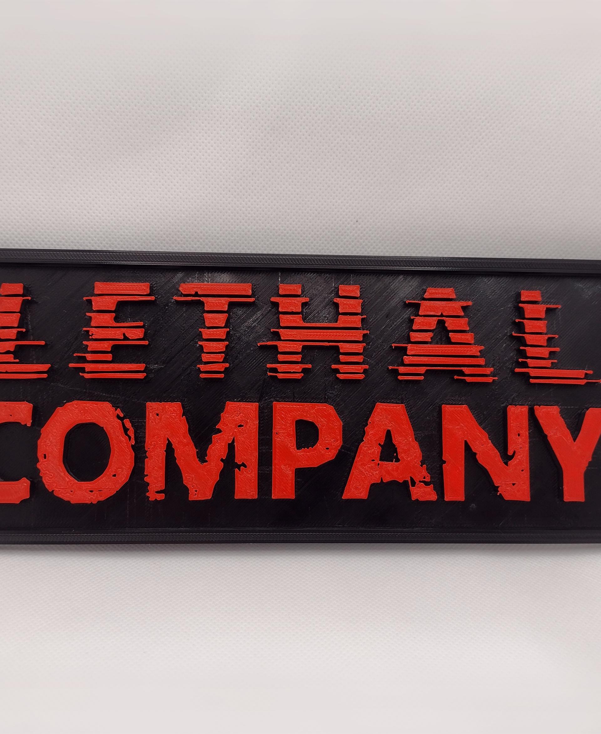  Lethal Company Sign Logo Hanging Wall Art 3d model