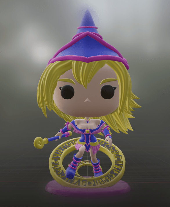 Dark Magician Girl Funko style 3d model