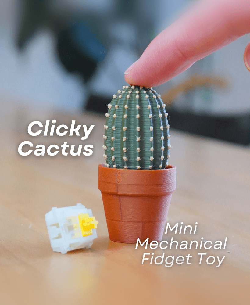 Free Clicky Cactus - Fidget Toy with Mechanical Switches - Free Torch Cactus 3d model