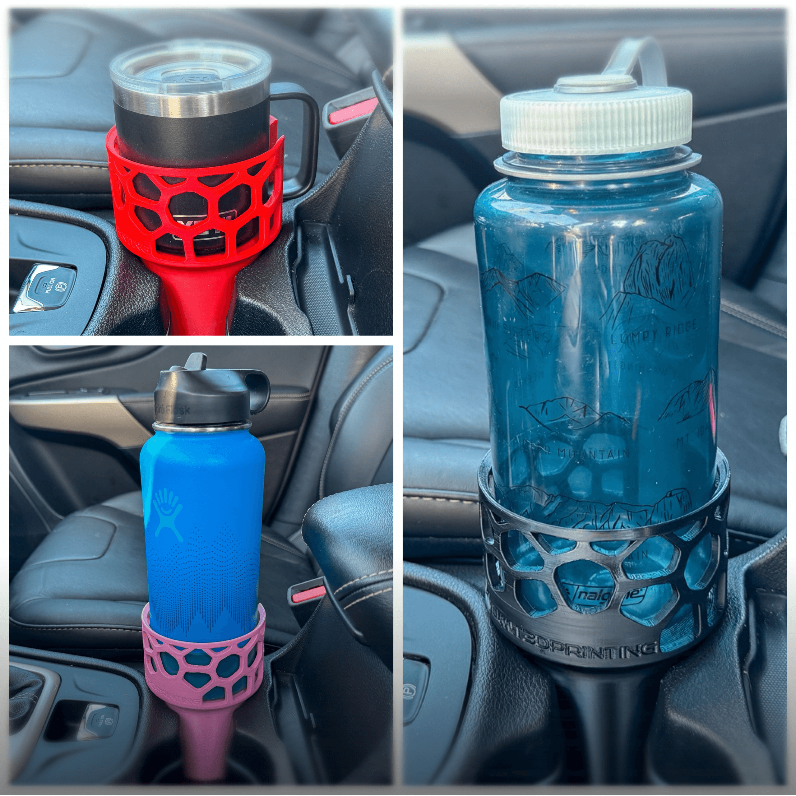 Car Cup Adapter for Nalgene and HyrdoFlasks (Personal Use) 3d model