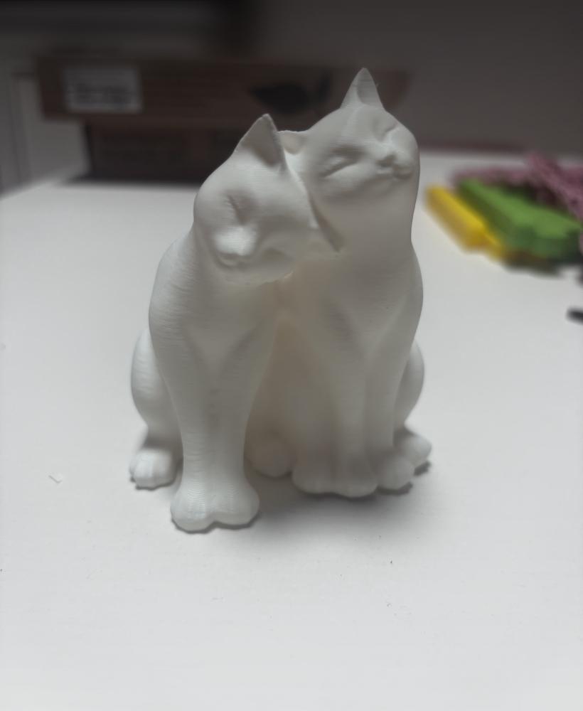 Two lovely cats sculpture 3d model