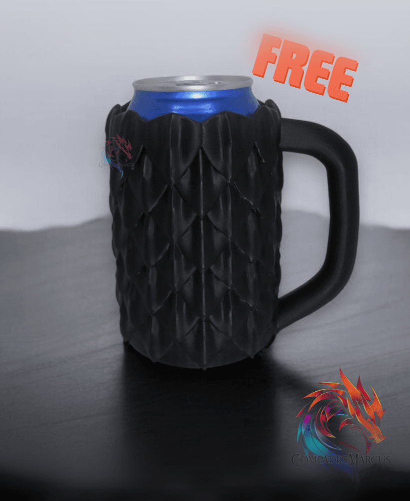 Dragon Scales Soda Can Jug / Easy print / 3mf included 3d model