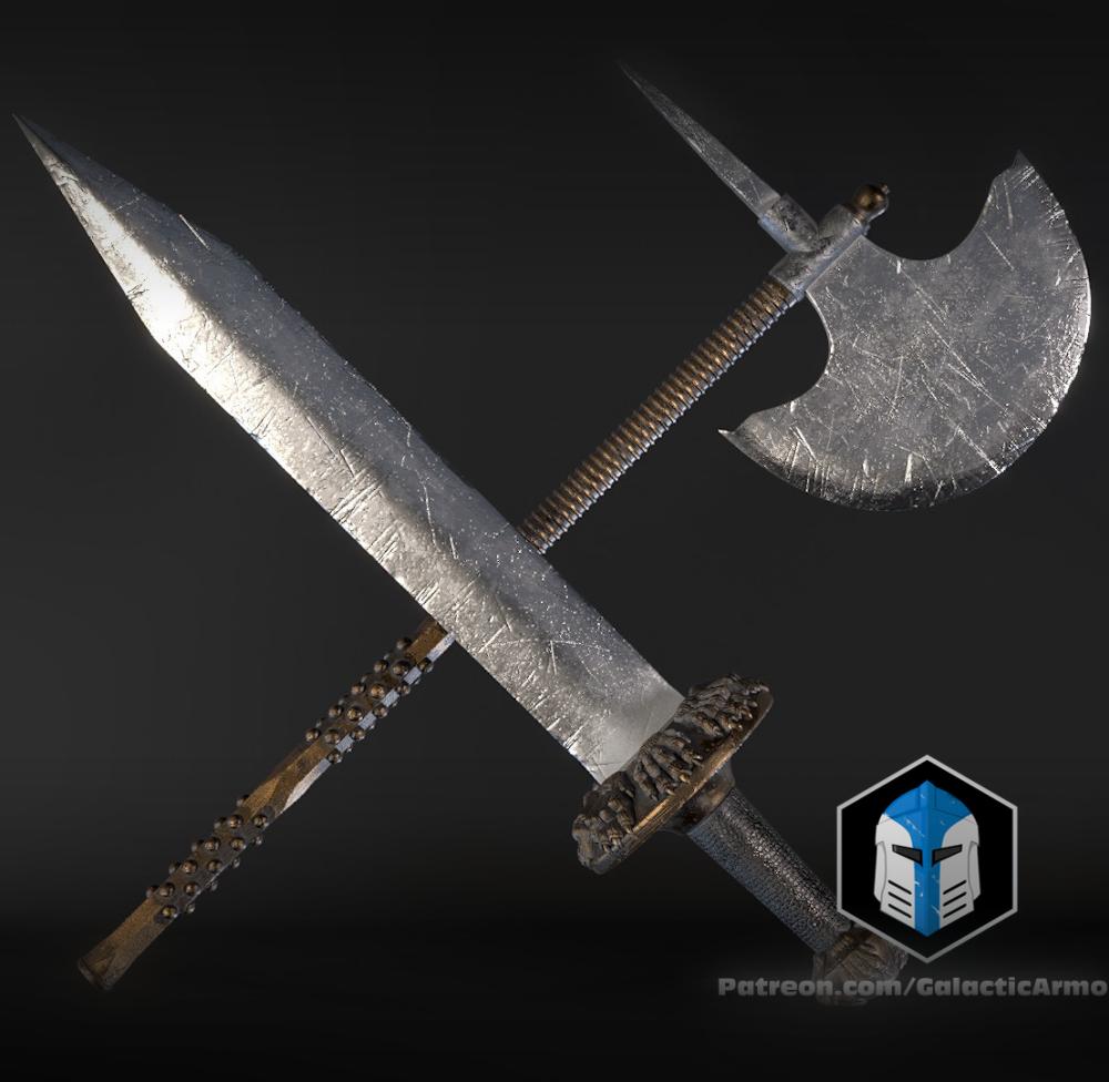 Tigris of Gaul Weaponry - 3D Print Files 3d model