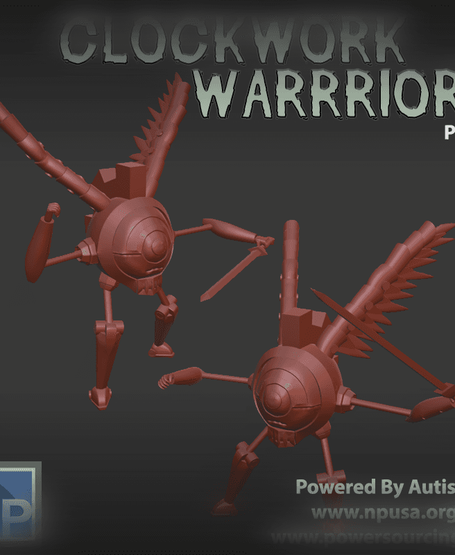 Modrons / Clockwork Warriors - Group 2 3d model